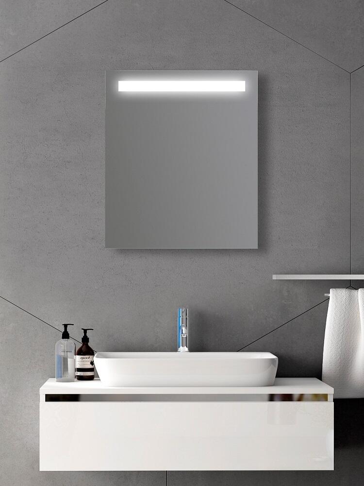 Zrcadlo 60 x 70 cm LED podsvícení pruh LUNA